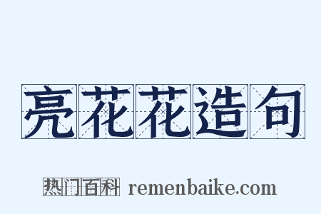 亮花花造句是什么意思的图片